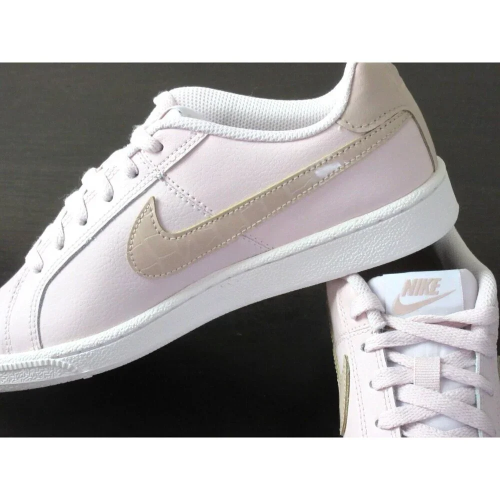 Nike Women's Court Royale Leather Shoes Barely Rose Pink Stone White Sizes NIB - Picture 2 of 6